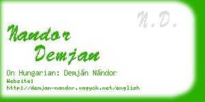 nandor demjan business card
