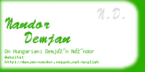 nandor demjan business card